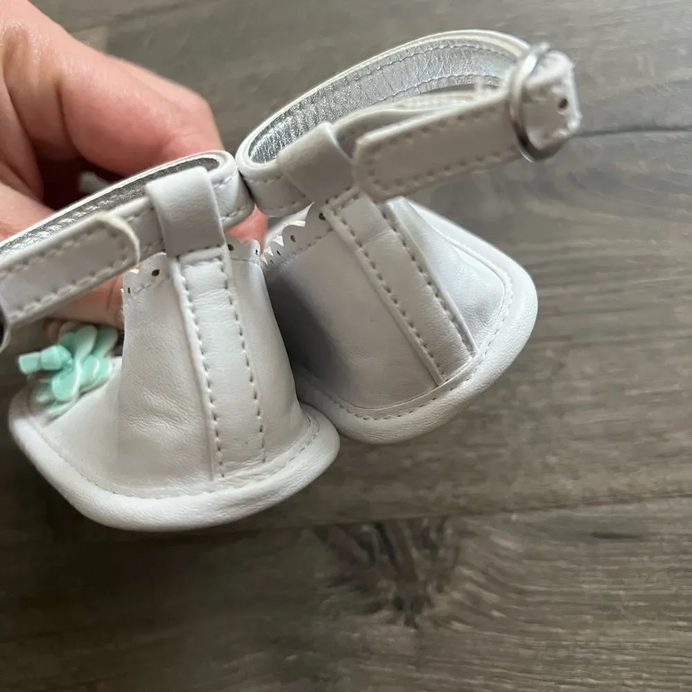 Janie and Jack Flower Sandal size 6-12 months